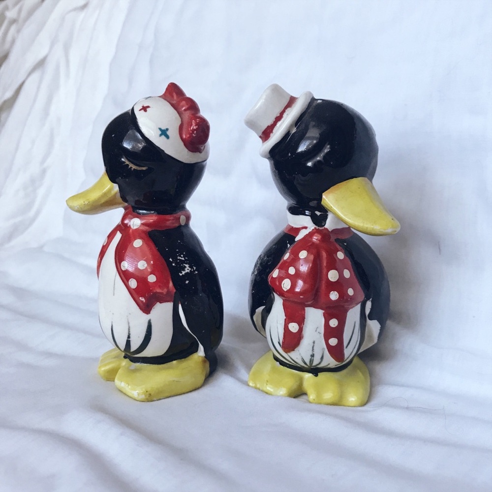 BOGO Antique Penguin Salt and Pepper Shakers